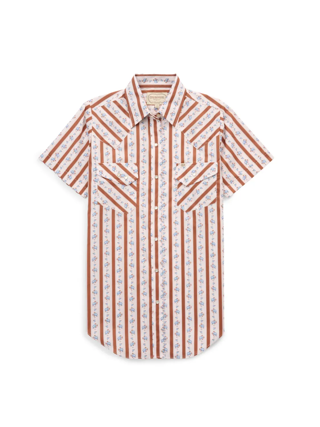 Women's Shortsleeve Rust Rose Shirt