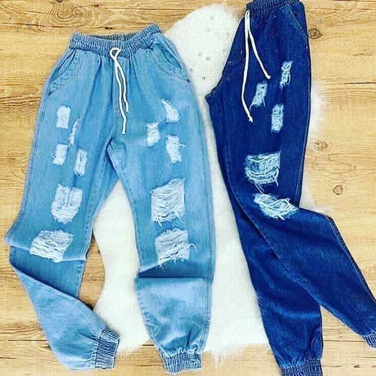 CALÇA JOGGER JEANS - 2 OPÇÕES DE LAVAGENS