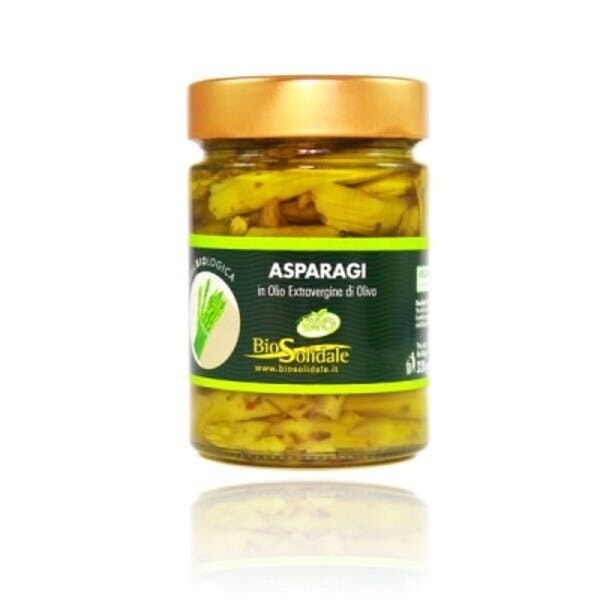 BIO Solidale / Vegetables Preserved in Olive Oil - ORGANIC ASPARAGUS IN EXTRA VIRGIN OLIVE OIL 300G