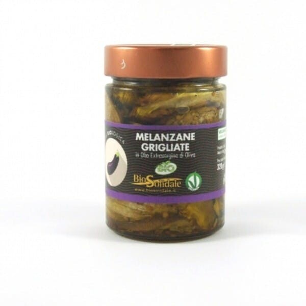 BIO Solidale / Vegetables Preserved in Olive Oil - ORGANIC GRILLED AUBERGINES IN EXTRA VIRGIN OLIVE OIL 300G