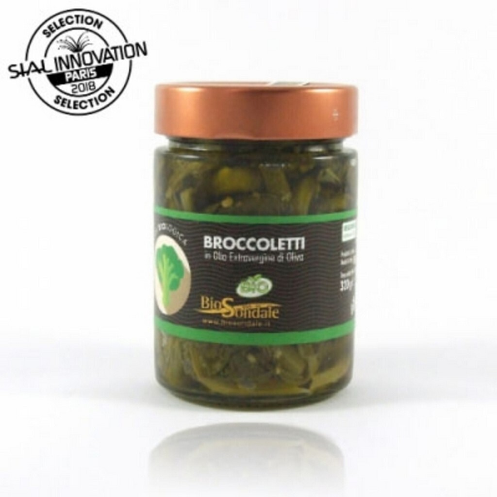 BIO Solidale / Vegetables Preserved in Olive Oil - ORGANIC BROCCOLETTI IN EXTRA VIRGIN OLIVE OIL 300G