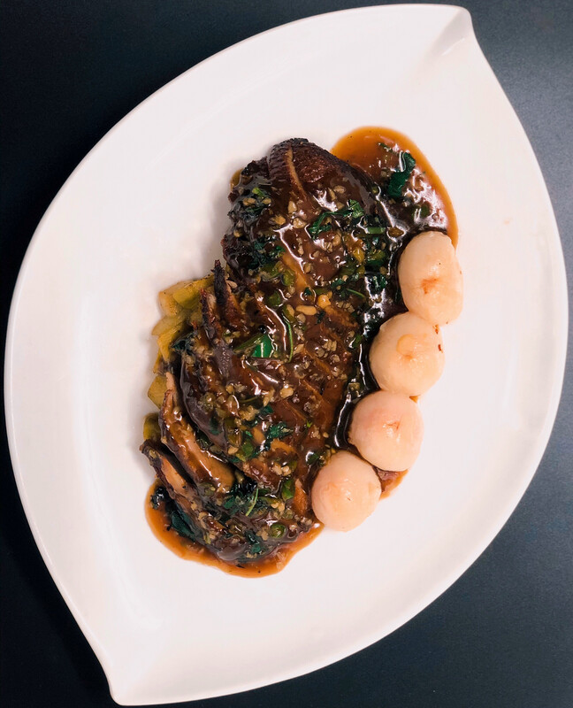 61. FRIED DUCK WITH BASIL SAUCE