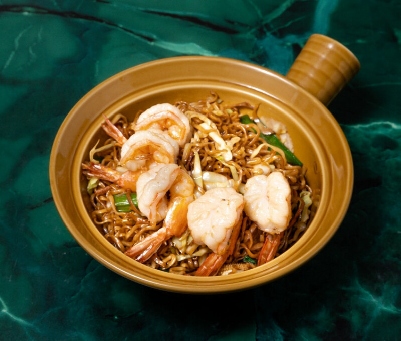 102. PRAWNS CHOW MEIN