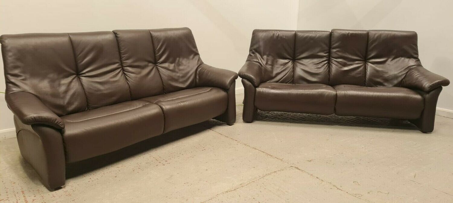 Himolla 2 Seater Electric Reclining Sofa & 2 Seater NonRecliner Sofa