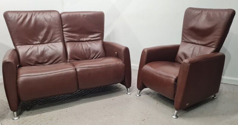 Himolla Chester 3 Seater Non Recliner &amp; 2 Seater Recliner Sofa &amp; Chair 2210221