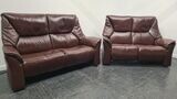 Himolla 2 Seater Electric Reclining Sofa &amp; 2 Seater Non Reclining Sofa