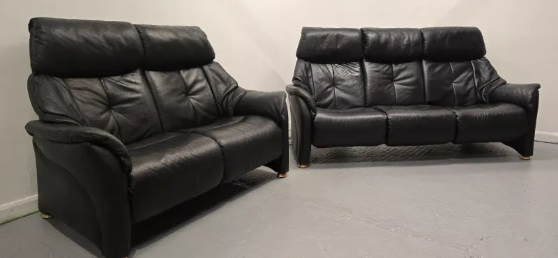 Himolla Chester Leather 2 Seater sofa &amp; 3 Seater electric recliner Sofa