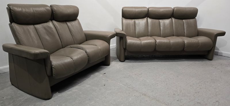 Ekornes Stressless 3 Seater Reclining Sofa &amp; 2 Seater Reclining Sofa