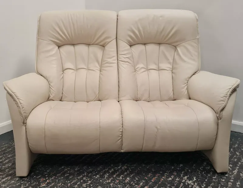 Himolla Leather 2 Seater Non-Reclining Sofa Cream