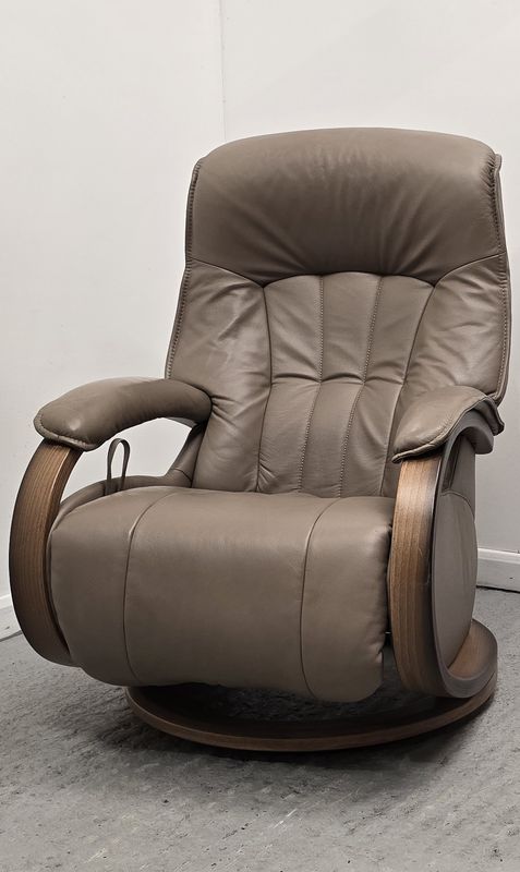 Himolla Rhine Swivel Recliner Leather Chair Integral Footrest