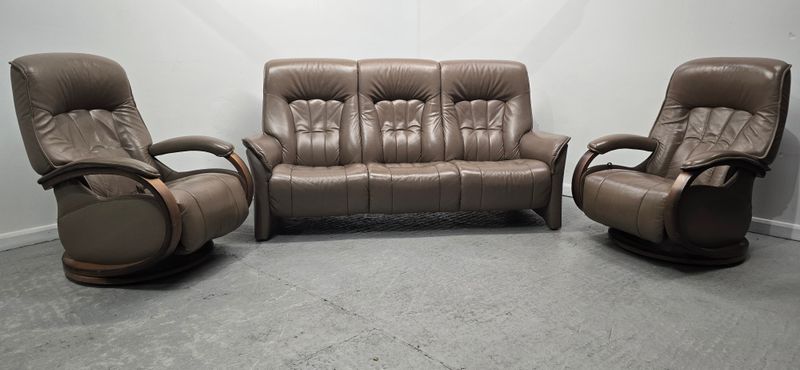 Himolla Rhine Leather 3 Seater NON-Recliner Sofa &amp; 2 Recliner Chairs