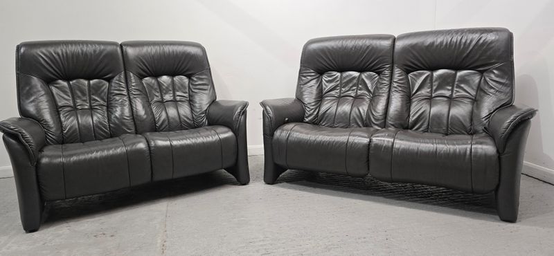 Himolla Leather 3 Seater Non-Reclining Sofa &amp; 2 Seater Reclining Sofa