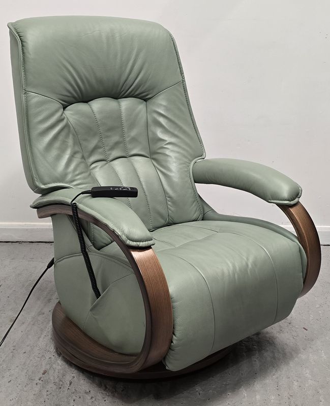 Himolla Rhine Electric Reclining Leather Swivel Chair