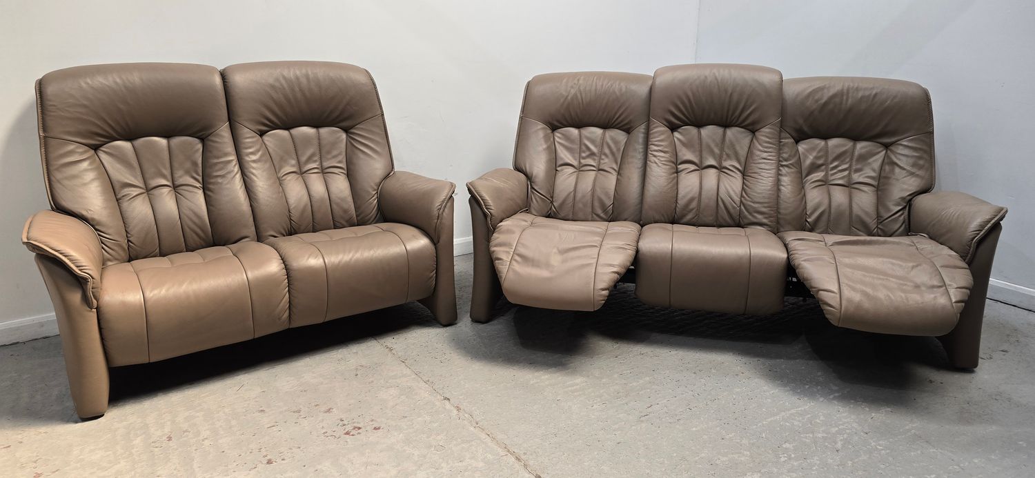 Himolla Rhine Leather 3 Seater Recliner Sofa &amp; 2 Seater NON-Recliner Sofa