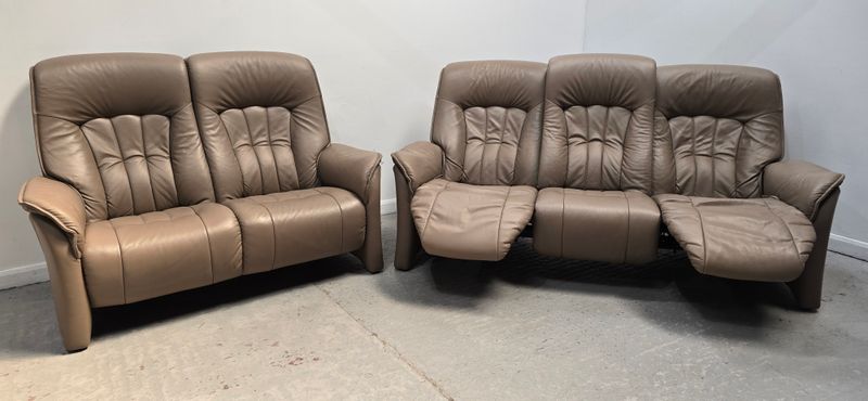 Himolla Rhine Leather 3 Seater Recliner Sofa &amp; 2 Seater NON-Recliner Sofa