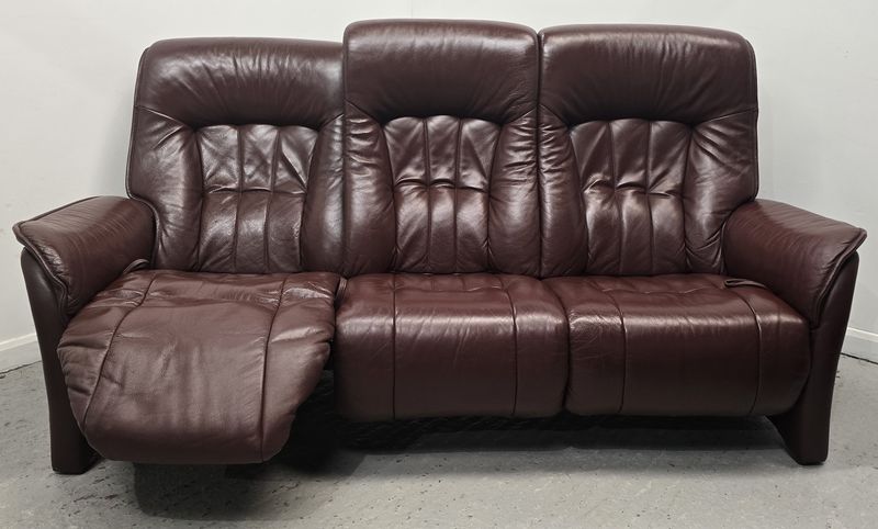 Himolla Leather 3 Seater Reclining Sofa
