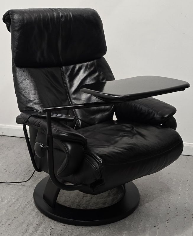 Himolla Leather Electric Recliner Chair W/Integral Footrest &amp; Table