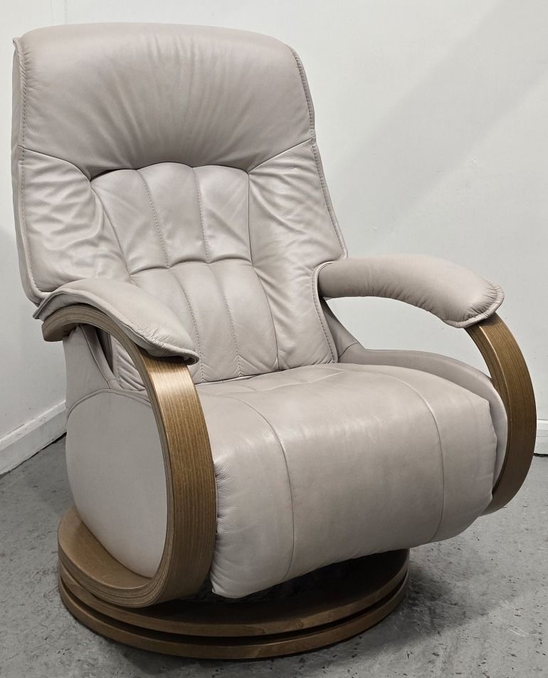 Himolla Rhine Recliner Leather Chair Integral Footrest &amp; Raiser Ring
