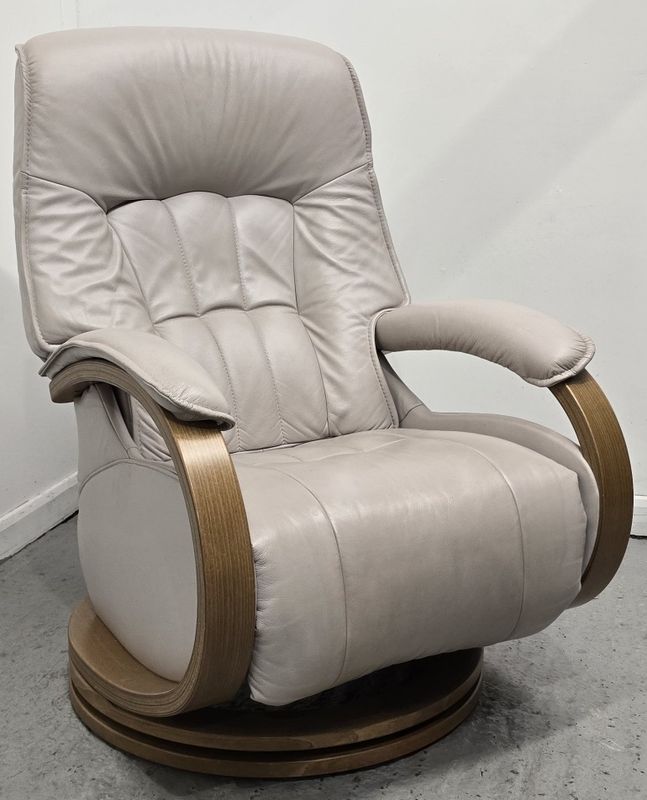 Himolla Rhine Recliner Leather Chair Integral Footrest &amp; Raiser Ring