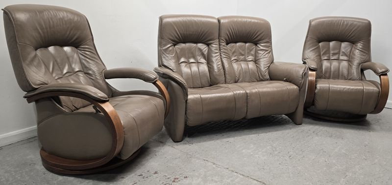 Himolla Rhine Leather 2 Seater Recliner Sofa &amp; 2 Recliner Chairs
