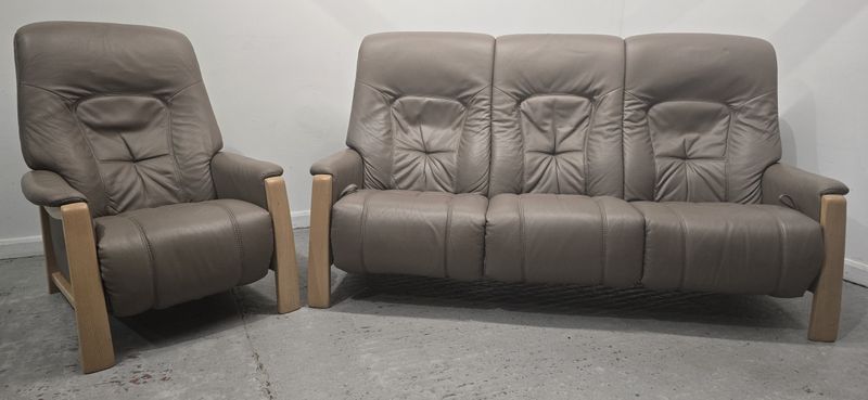 Himolla Themse Leather 3 Seater Recliner Sofa &amp; Recliner Chair