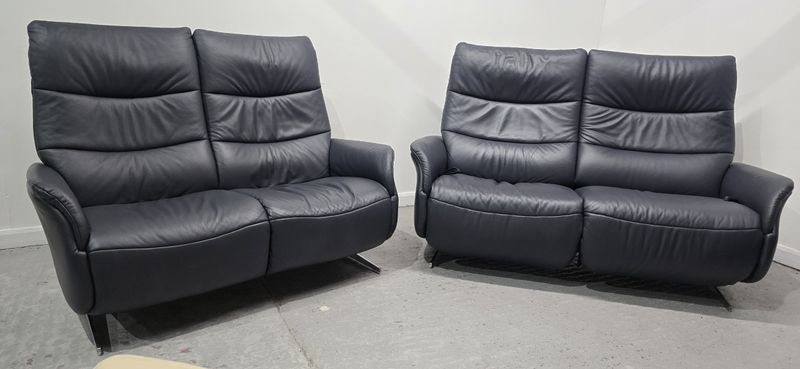 Himolla Azure Leather 2.5 Seater Recliner &amp; 2 Seater NON-Recliner Sofa