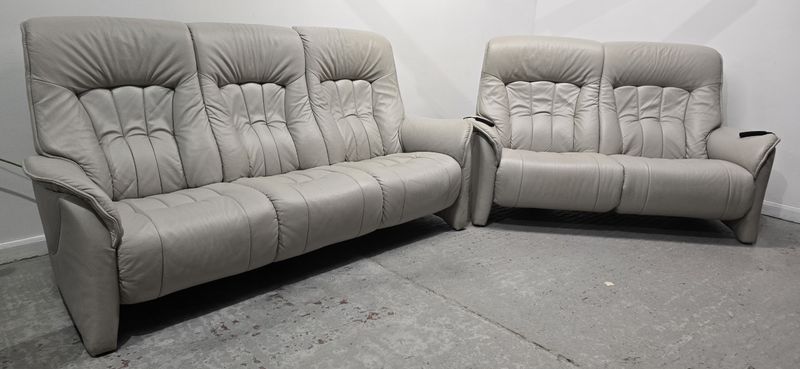 Himolla Rhine 3 Seater NON-Recliner Sofa &amp; 2.5 Electric Recliner Sofa