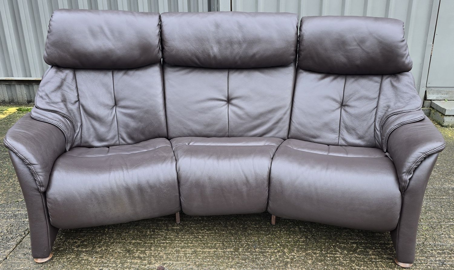 Himolla Curve Leather 3 Seater Recliner Sofa