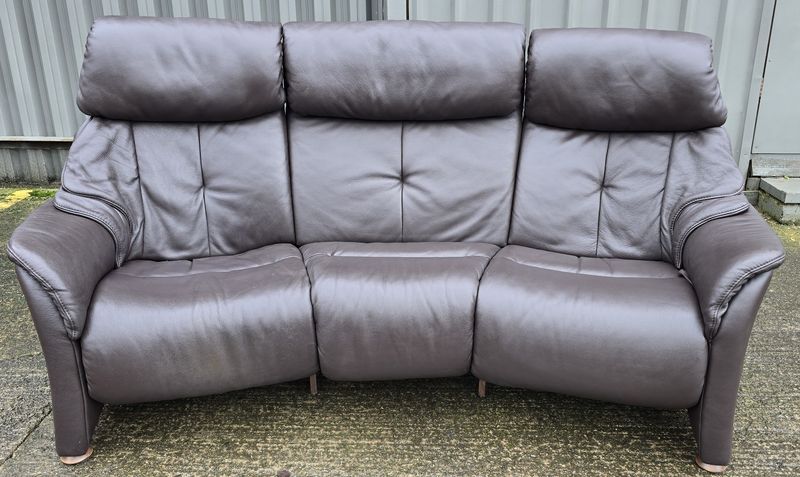 Himolla Curve Leather 3 Seater Recliner Sofa
