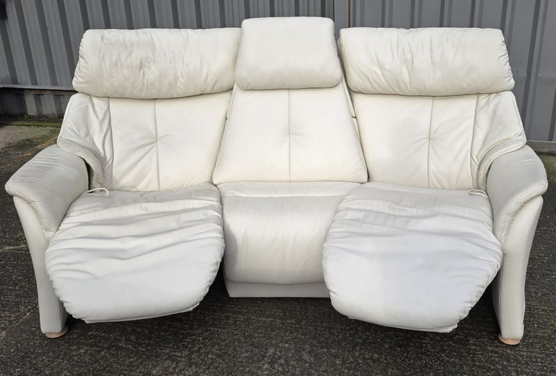 Himolla Curve Leather 3 Seater Recliner Sofa