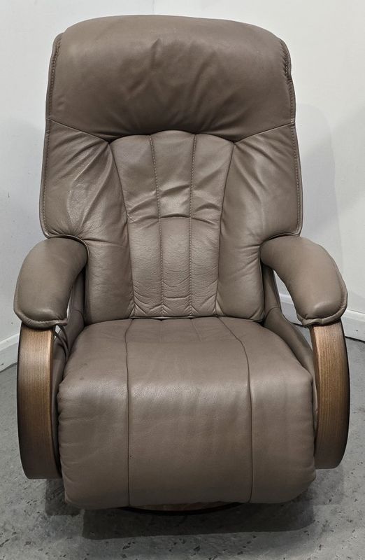 Himolla Rhine Swivel Recliner Leather Chair With Integral Footrest