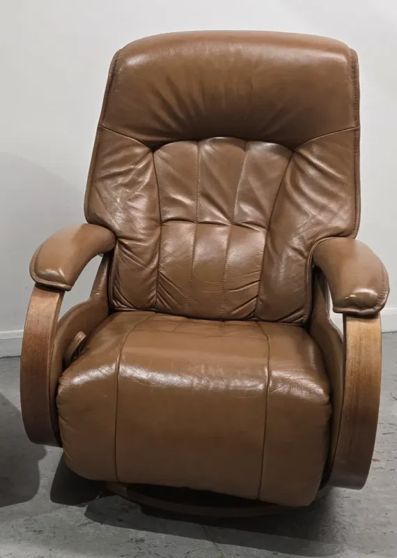 Himolla Rhine Swivel Recliner Leather Chairs With Integral Footrest