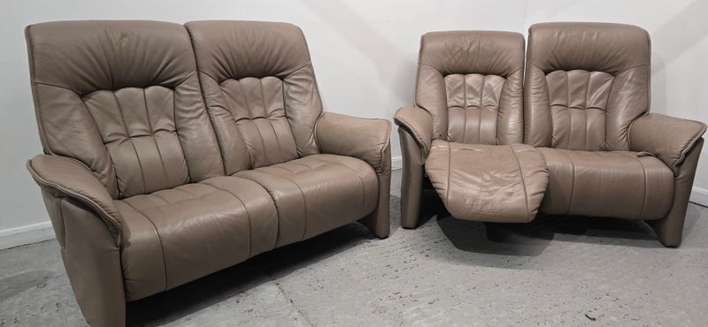 Himolla Rhine Leather 2 Seater Recliner Sofa &amp; 2 Seater NON-Recliner Sofa