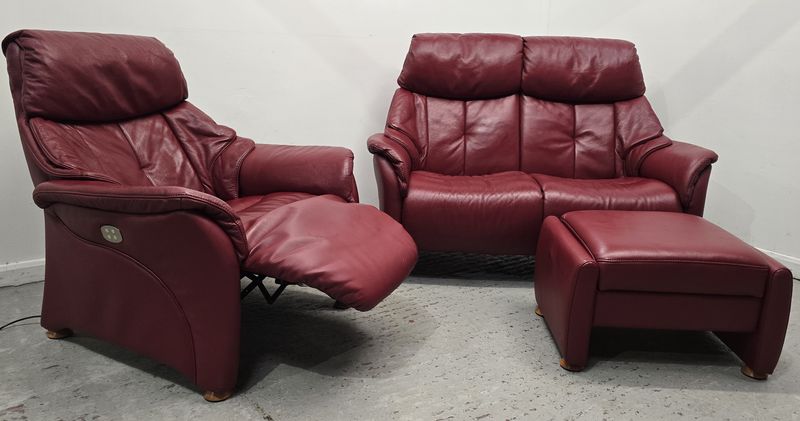 Himolla Leather 2 Seater NON-Recliner Sofa &amp; Electric Recliner Chair