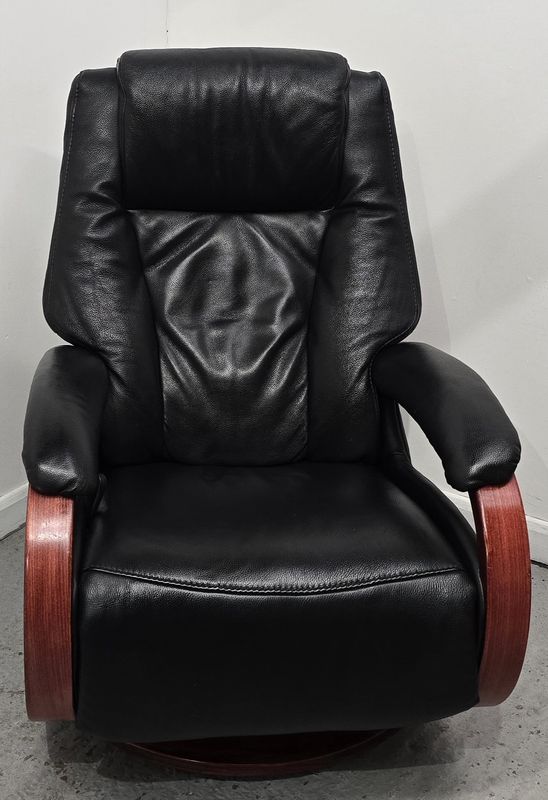 Himolla Mersey Swivel Recliner Leather Chair With Integral Footrest