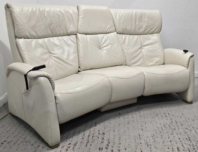 Himolla Rhine Electric Curve Leather 3 Seater Recliner Sofa