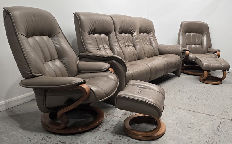 Himolla Rhine 3 Seater NON-Recliner Sofa and 2 Recliner Chairs