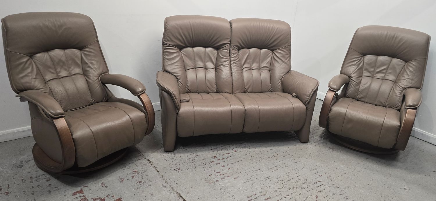 Himolla Rhine Leather 2 Seater Recliner Sofa &amp; 2 Recliner Chairs