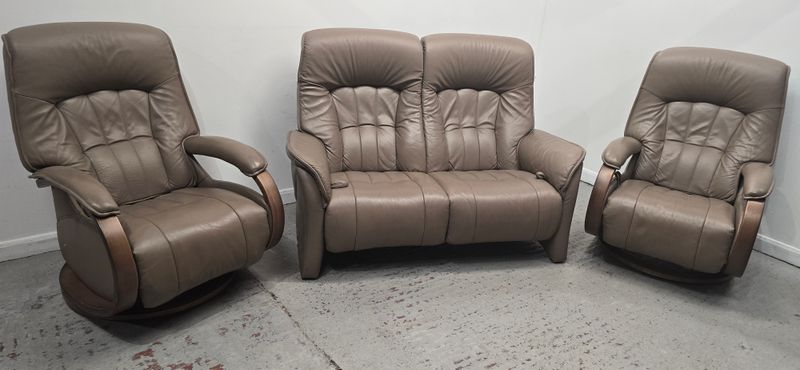 Himolla Rhine Leather 2 Seater Recliner Sofa &amp; 2 Recliner Chairs