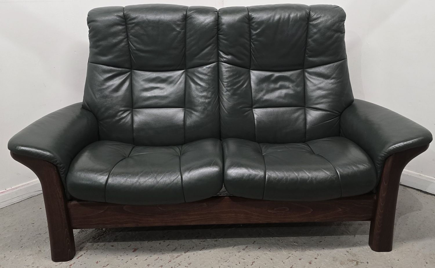Ekornes Stressless Reclining 2 Seater Sofa Green