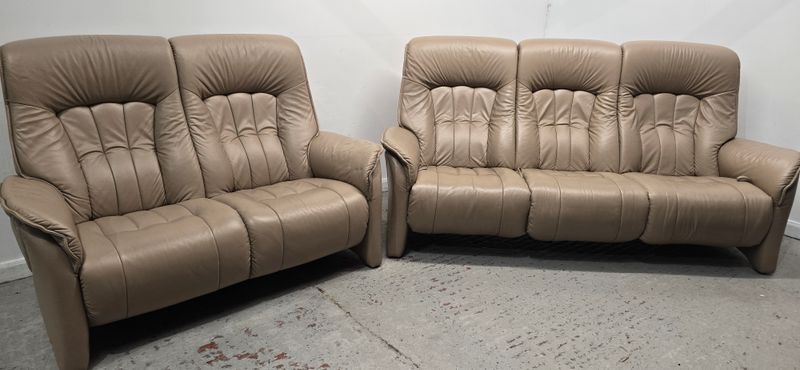 Himolla Rhine Leather 2 Seater NON-Recliner Sofa &amp; 3 Seater Recliner Sofa