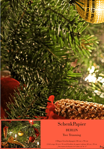 Duo-Set Tree Trimming mit Berliner Fernsehturmkugel, Inhalt: 2 identische Bögen, 50x70cm, Papier:100gr, matt, plus 4 passende Weihnachtskärtchen Duo-Set Tree Trimming mit Berliner Fernsehturmkugel, Inhalt: 2 identische Bögen, 50x70cm, Papier:100gr, matt, plus 4 passende Weihnachtskärtchen