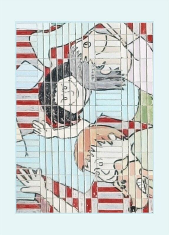 Grusskarte MOSAIC Grusskarte MOSAIC "Wandfries am Grips-Theater" von Rainer Hachfeld