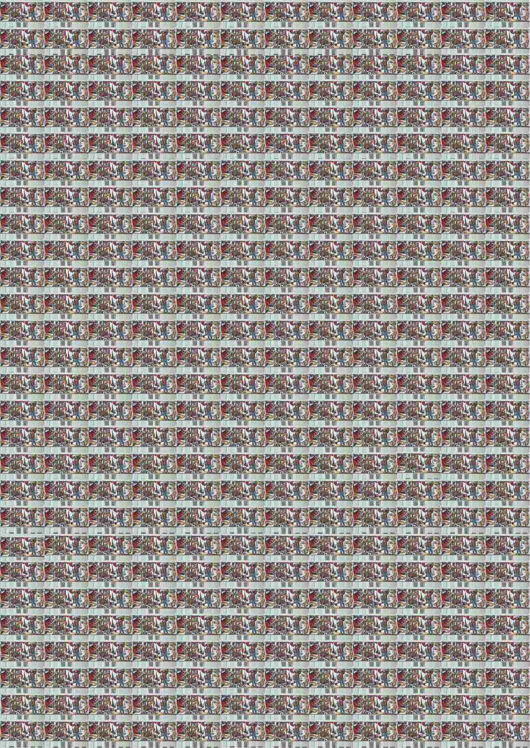 Bogen MOSAIC Wandfries am Haus des Lehrers von Walter Womacka 42x59,4cm, Papier: 100gr matt
