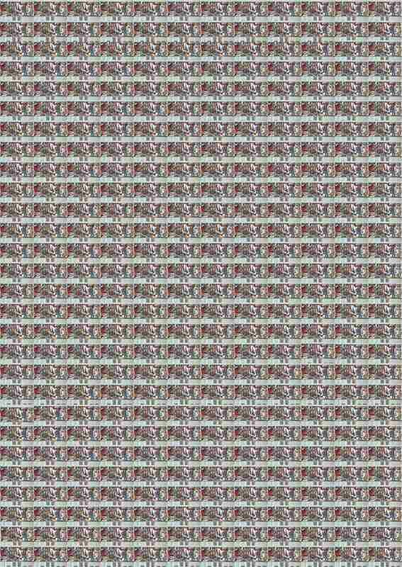 Bogen MOSAIC Wandfries am Haus des Lehrers von Walter Womacka 42x59,4cm, Papier: 100gr matt