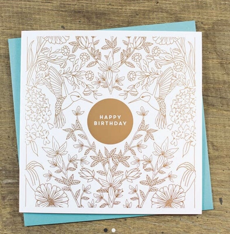Happy birthday card - Hummingbird