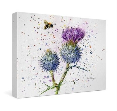 Bee and Thistles Canvas Cutie