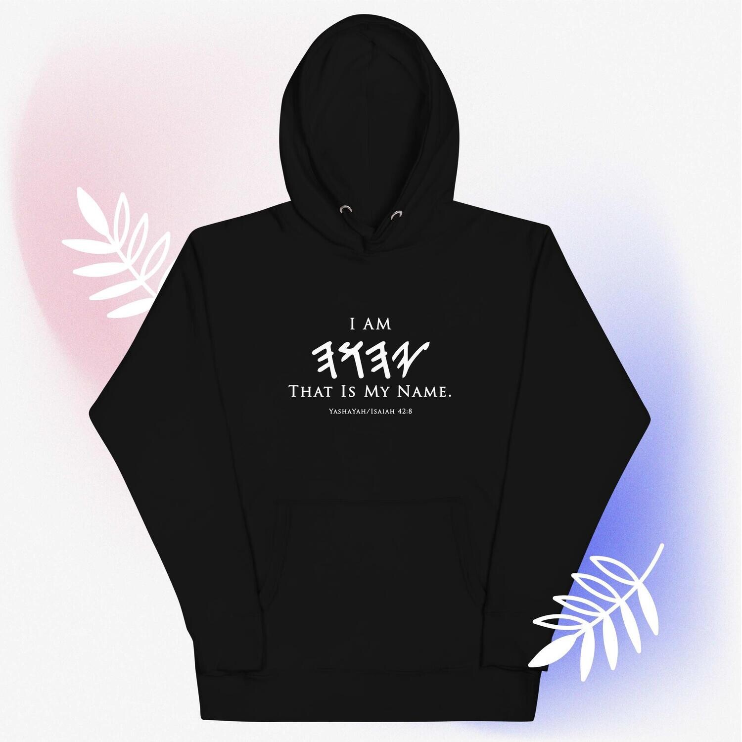 I am YHUH - That Is My Name Yahuah Hoodie - Ancient Hebrew Name Of God