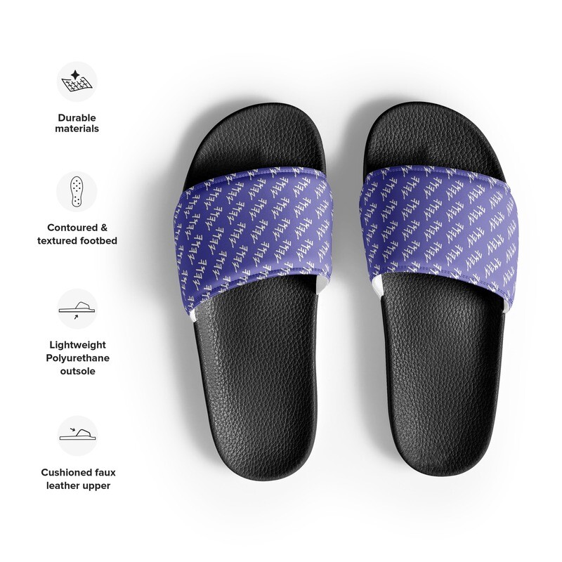 Women's Slide Sandal with YAHUAH Tetragrammaton Pattern Design - Hebrew Roots, Judaica Shoes