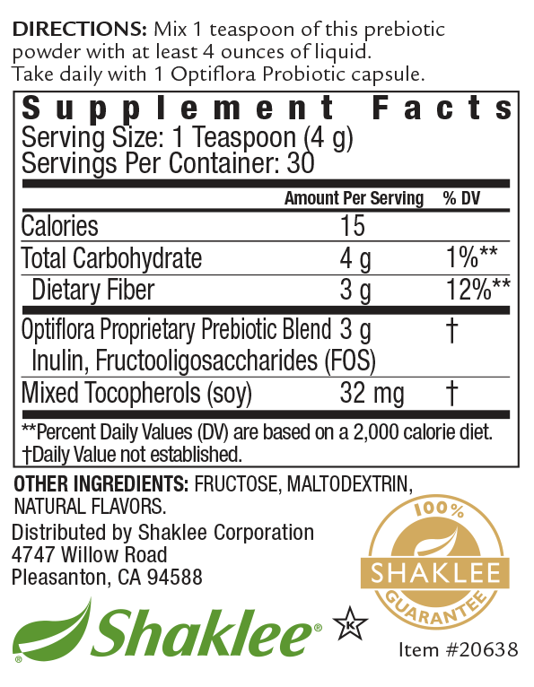 Optiflora Powder Label